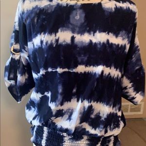 Micheal Kors blue n white blouse